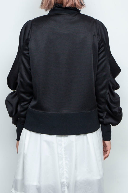 Reebok half zip deformed sweat shirt Black