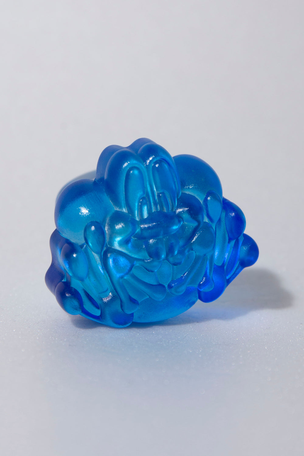 frog ring clear blue 11