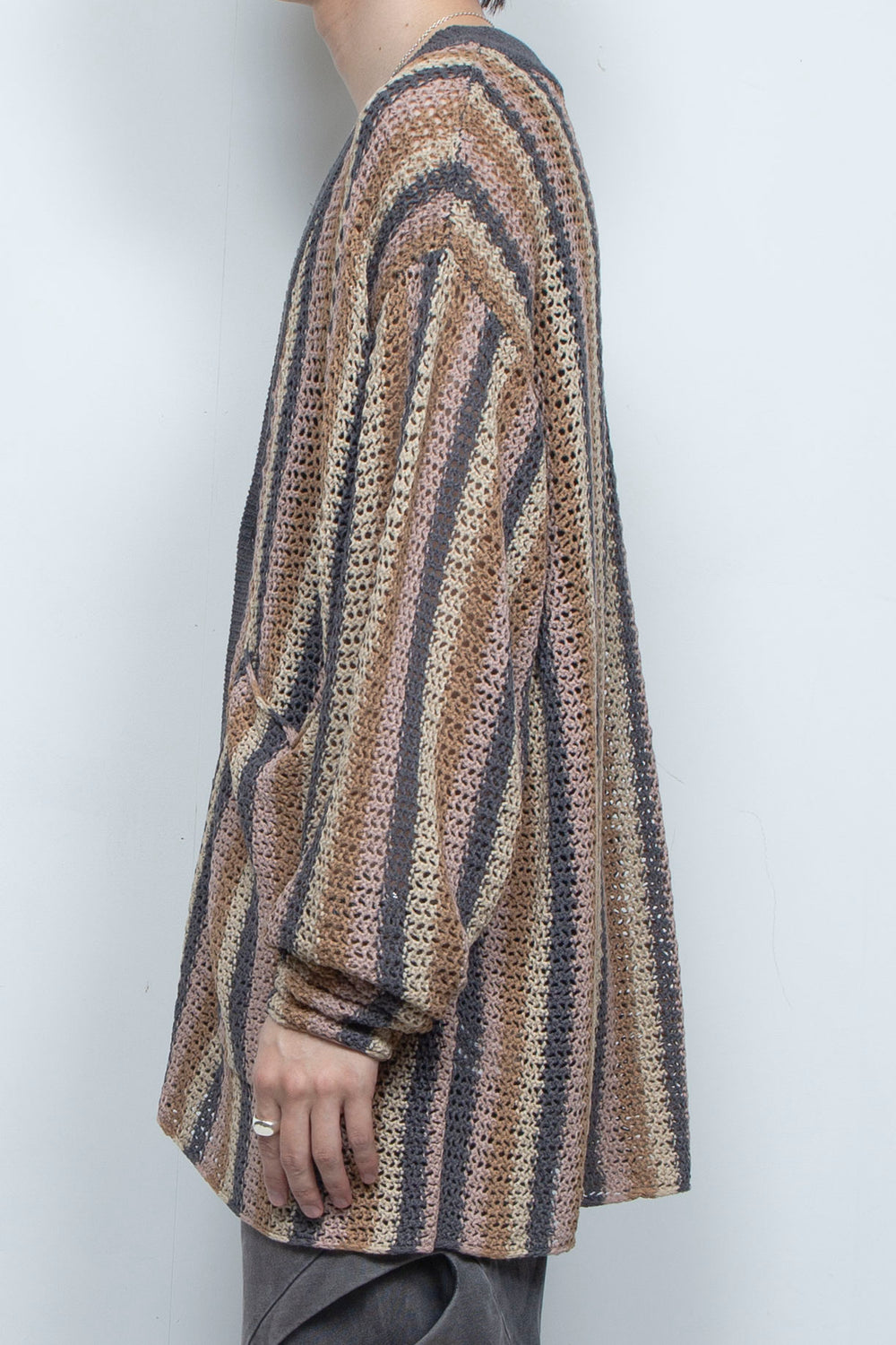 Multi Stripe Soft Mesh Cadigan BLOWN