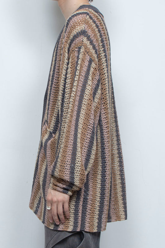 Multi Stripe Soft Mesh Cadigan BLOWN