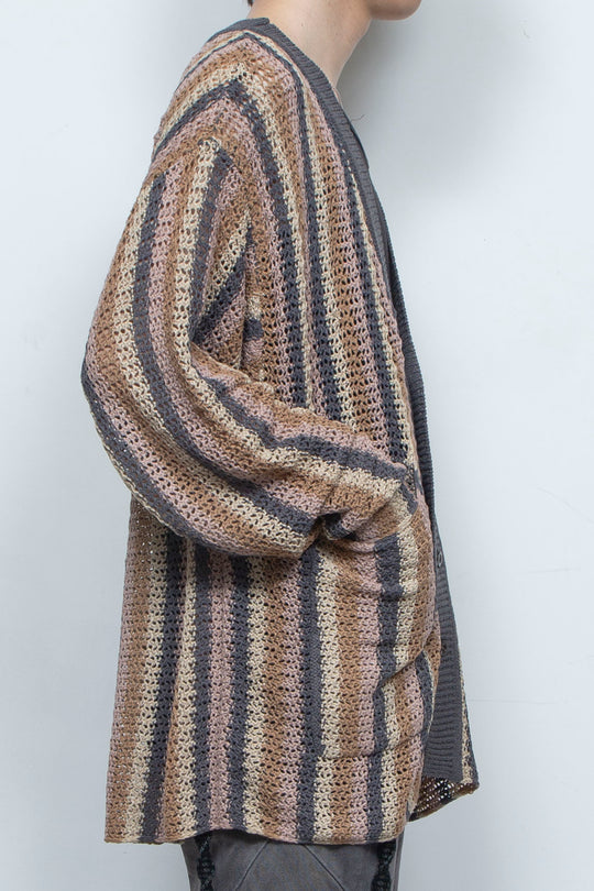 Multi Stripe Soft Mesh Cadigan BLOWN