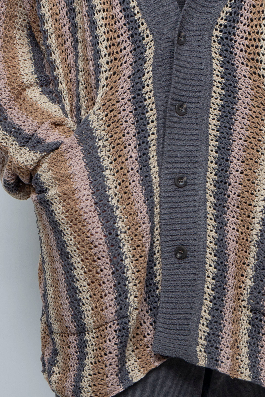 Multi Stripe Soft Mesh Cadigan BLOWN