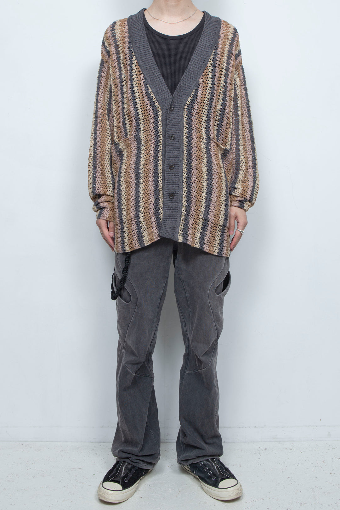 Multi Stripe Soft Mesh Cadigan BLOWN