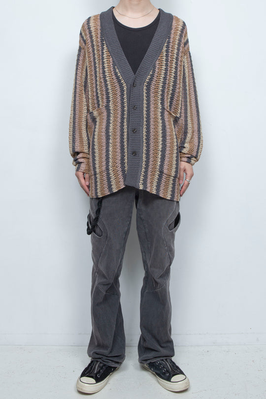 Multi Stripe Soft Mesh Cadigan BLOWN