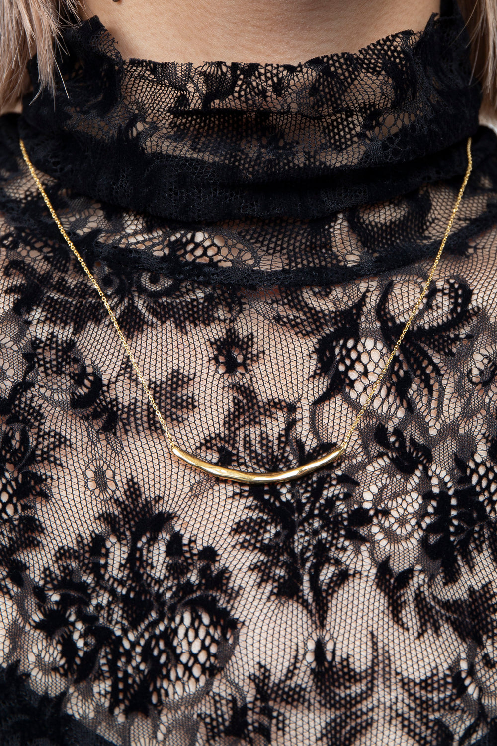 moon necklace gold
