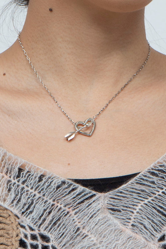 heart & arrow necklace silver BHN6