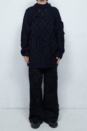 Insect intrusion knit NAVY