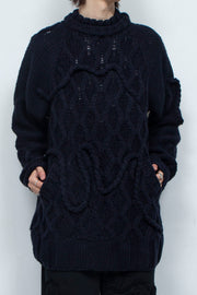Insect intrusion knit NAVY