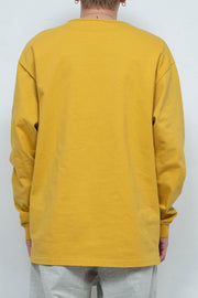 L/S Henley neck T-shirts Mustard
