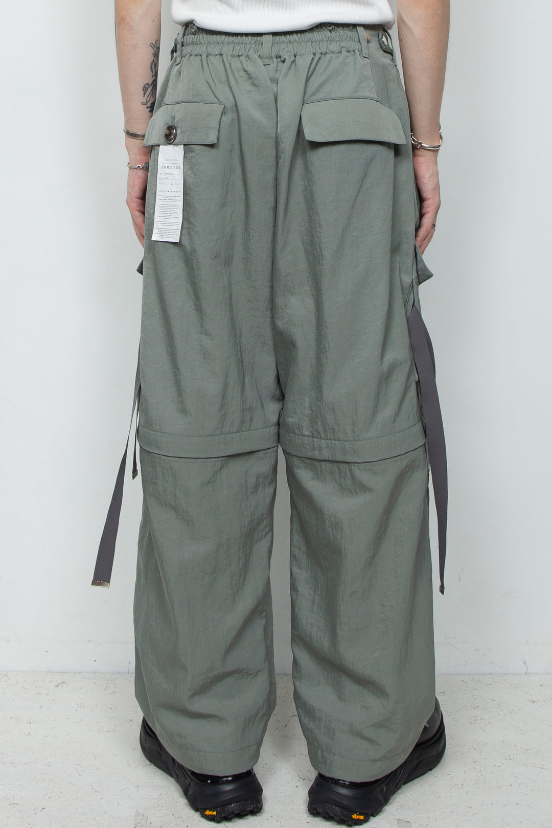 Vintage nylon detachable cargo pants SKY GRAY