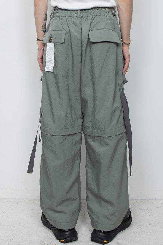 Vintage nylon detachable cargo pants SKY GRAY