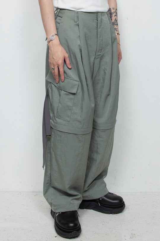 Vintage nylon detachable cargo pants SKY GRAY