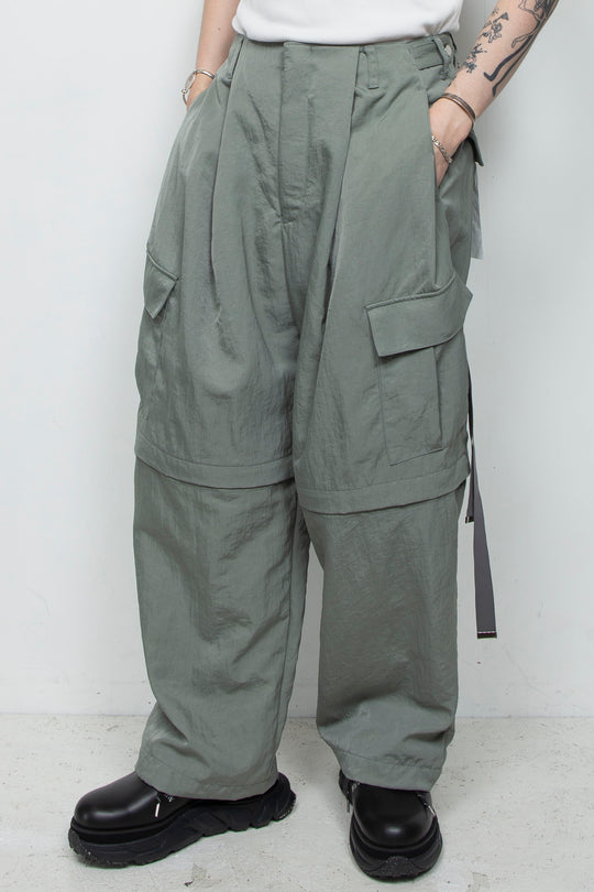 Vintage nylon detachable cargo pants SKY GRAY