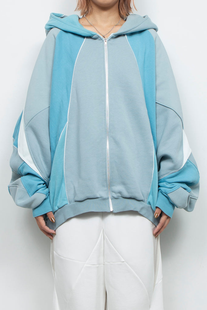 Facet Zip Long Hoodie SkyBlue Mix / WONDER（ワンダー）通販 店舗
