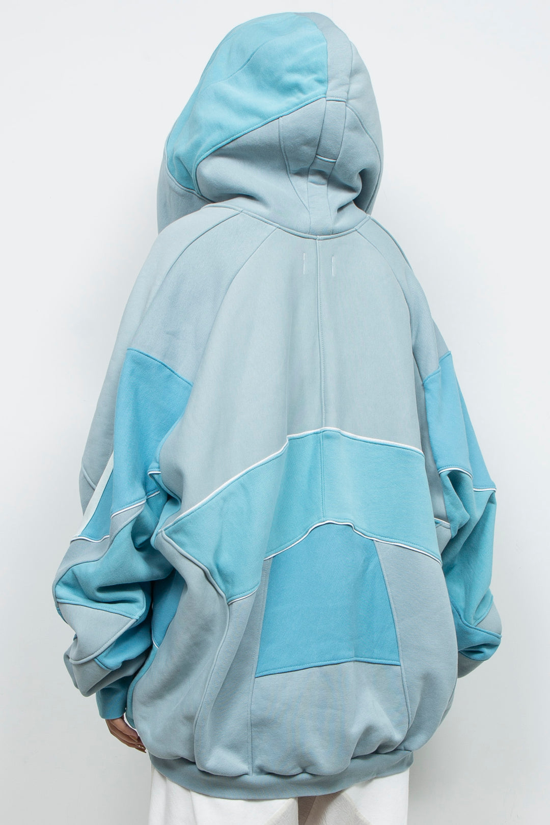 Facet Zip Long Hoodie SkyBlue Mix