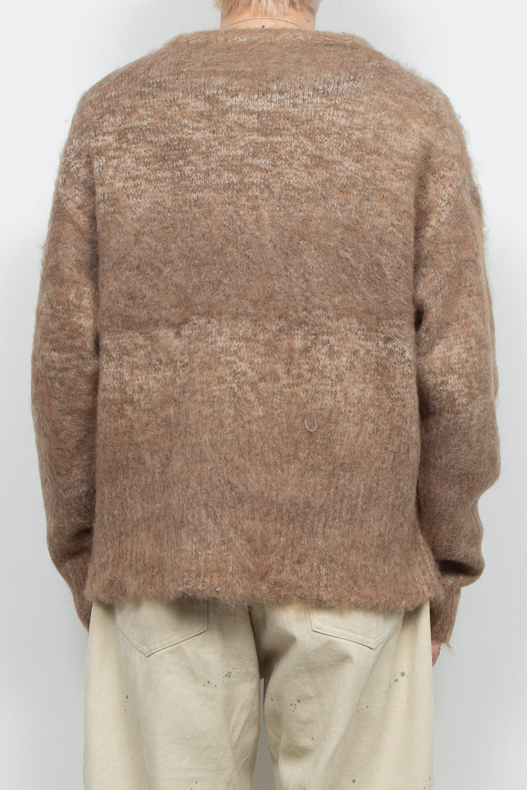 Alpaca Wool Gradient Shaggy Knit BEIGE