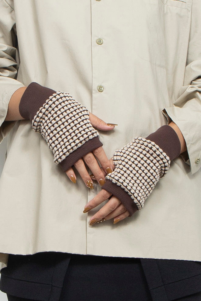 Waffle Knit Sleeve Cuff Blown