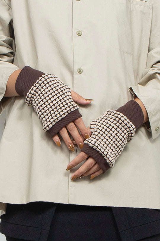 Waffle Knit Sleeve Cuff Blown