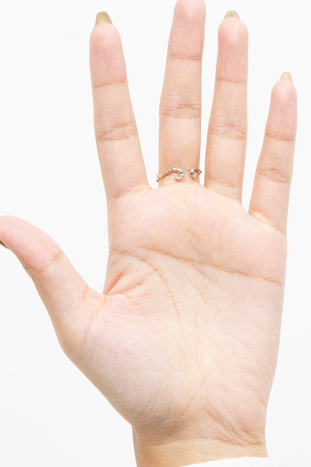 Teardrop Rococo Ring Silver