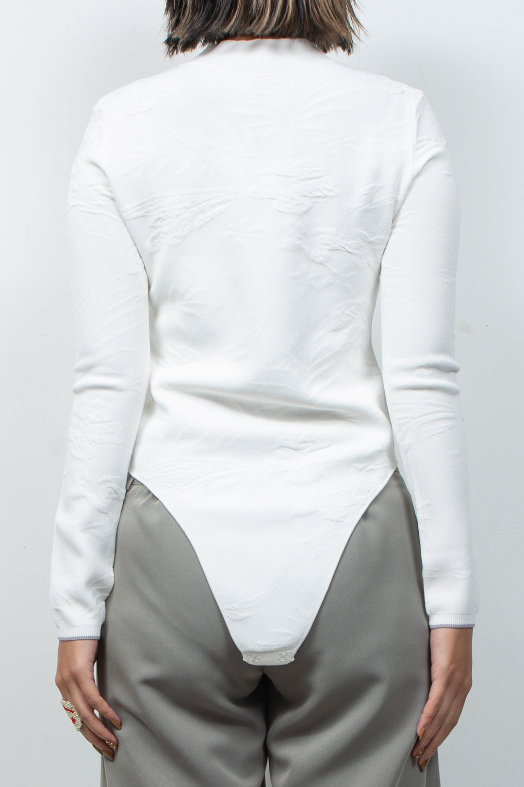 2WAY Knit Bodysuit White