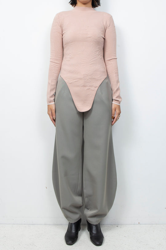 2WAY Knit Bodysuit Beige