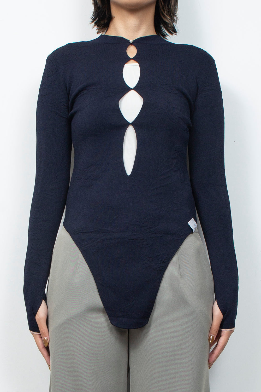 2WAY Knit Bodysuit Black