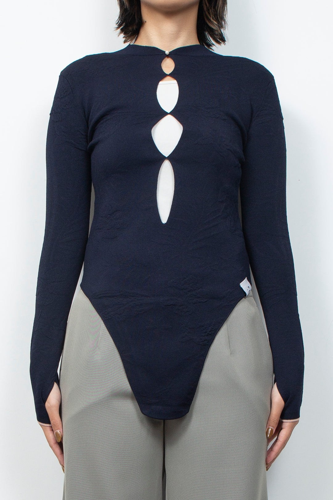 2WAY Knit Bodysuit Black