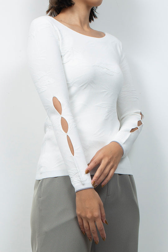 Knit TOPS White