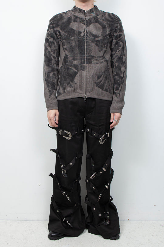 Vintage printed cardigan sweater