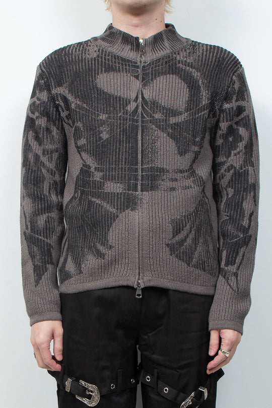 Vintage printed cardigan sweater