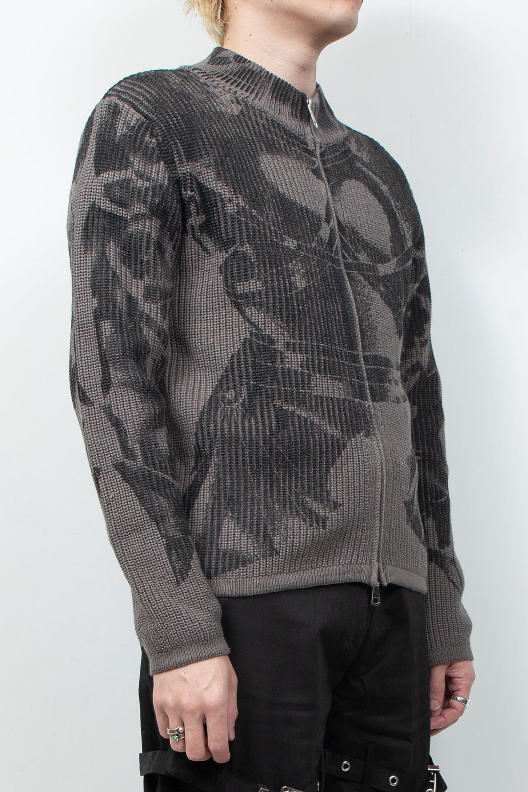 Vintage printed cardigan sweater