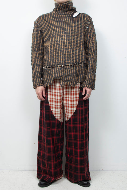 Army green hook sweater