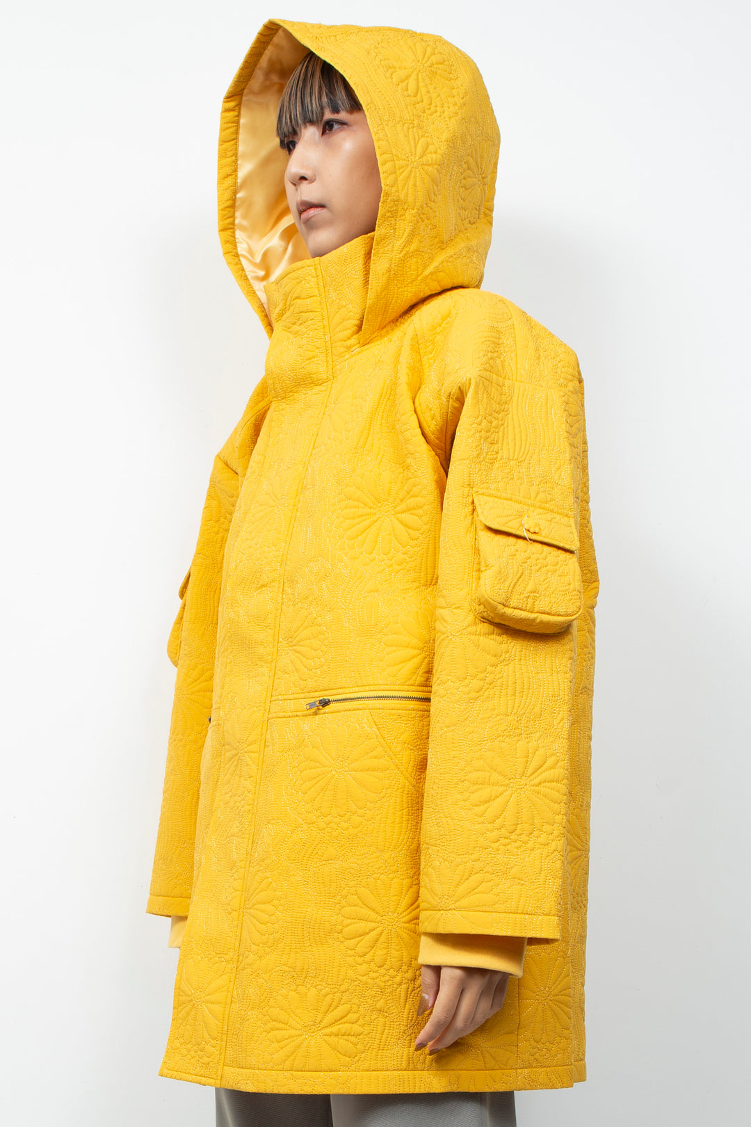 KIKU Quilted Jacket Yellow