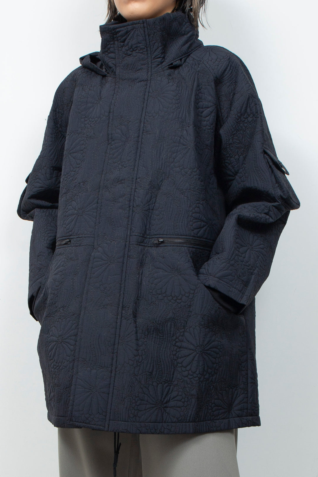 KIKU Quilted Jacket Black