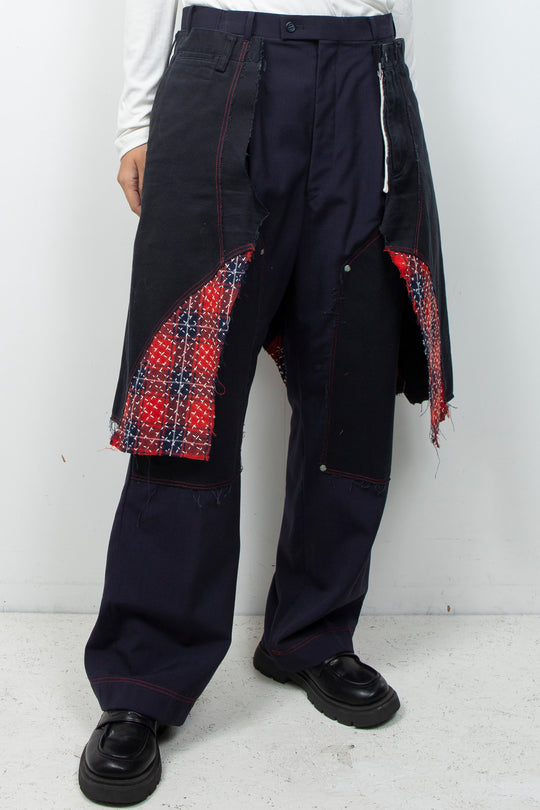 WRAPPED SASHIKO PAINTER PANTS