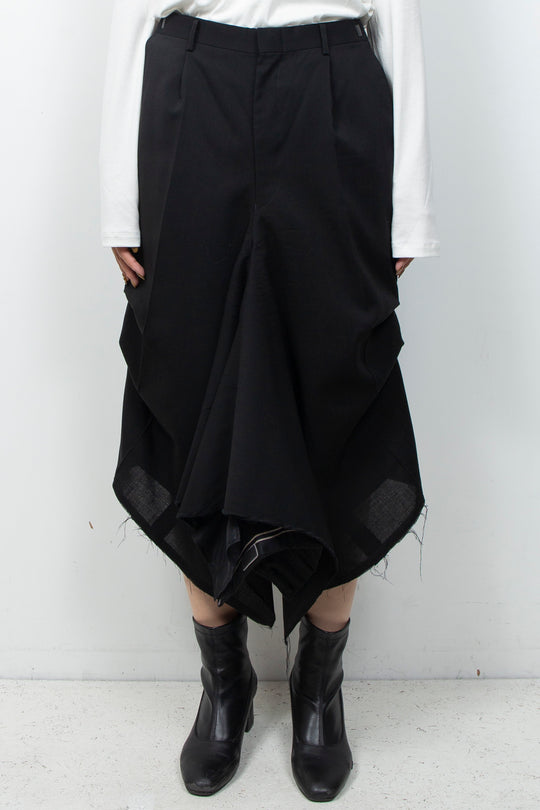 WOOL DOUBLE FLARE SKIRT