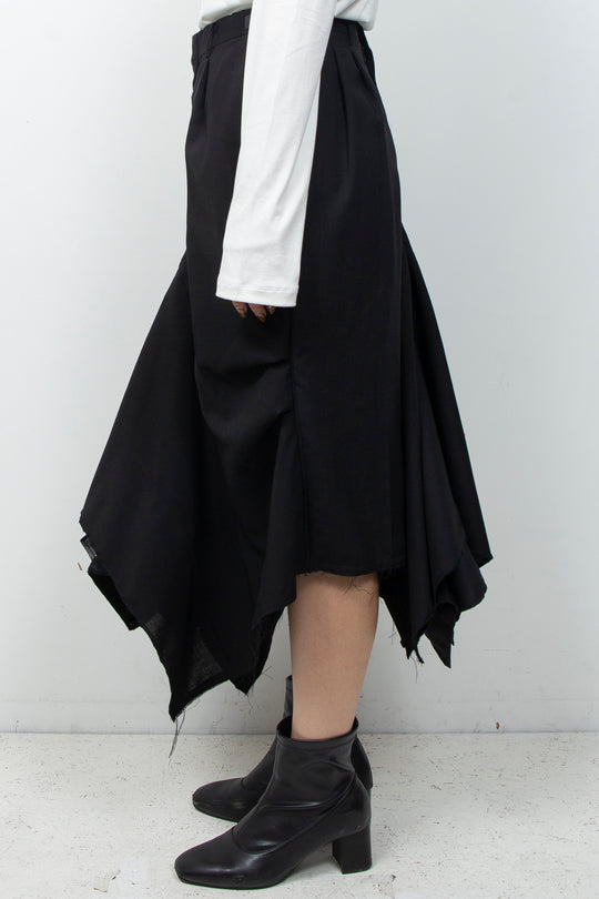 WOOL DOUBLE FLARE SKIRT