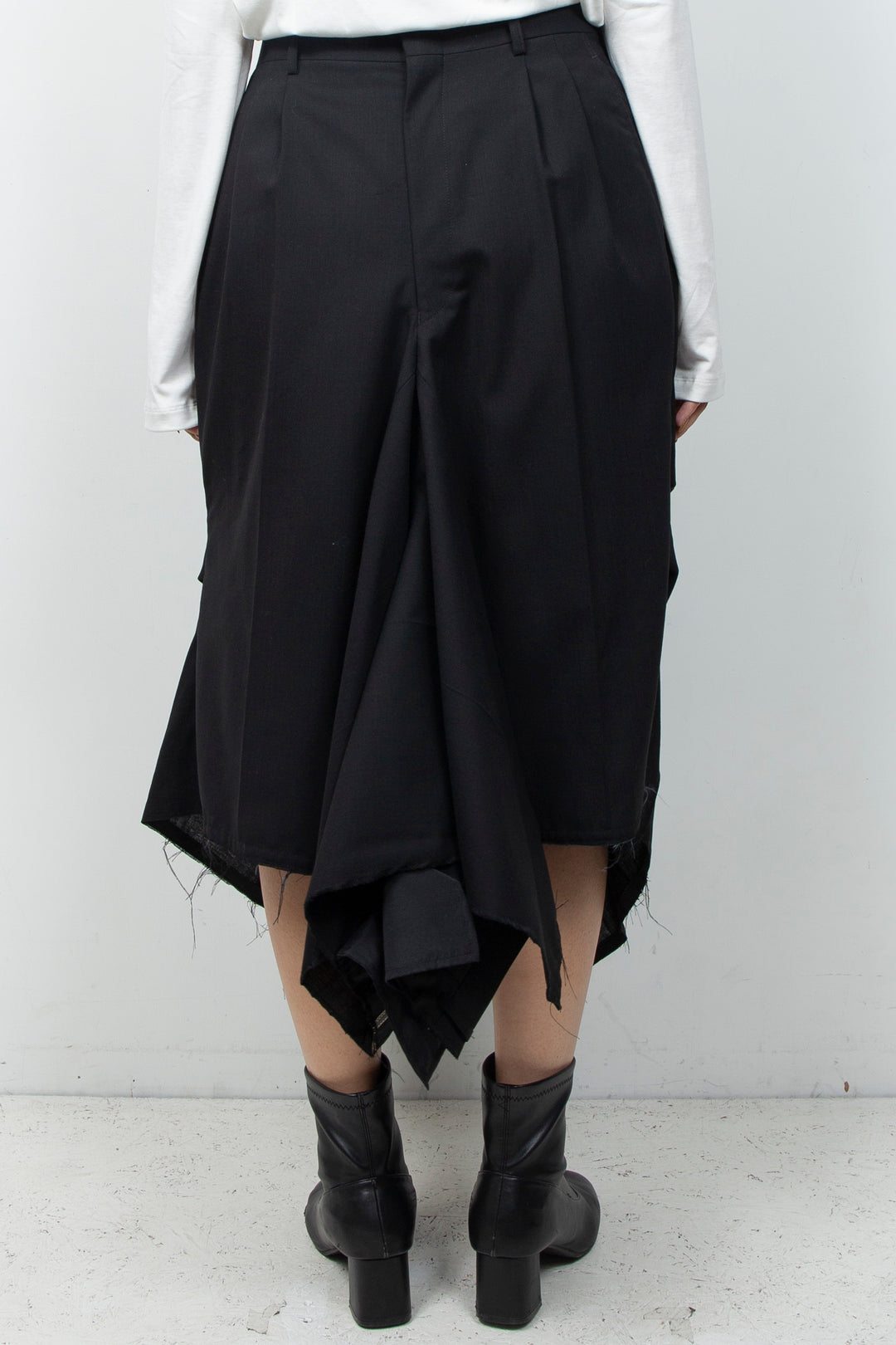 WOOL DOUBLE FLARE SKIRT