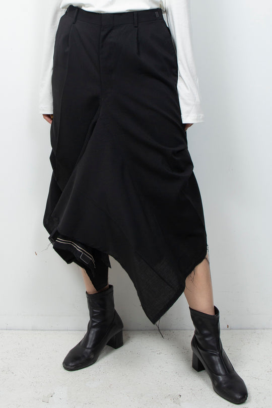 WOOL DOUBLE FLARE SKIRT