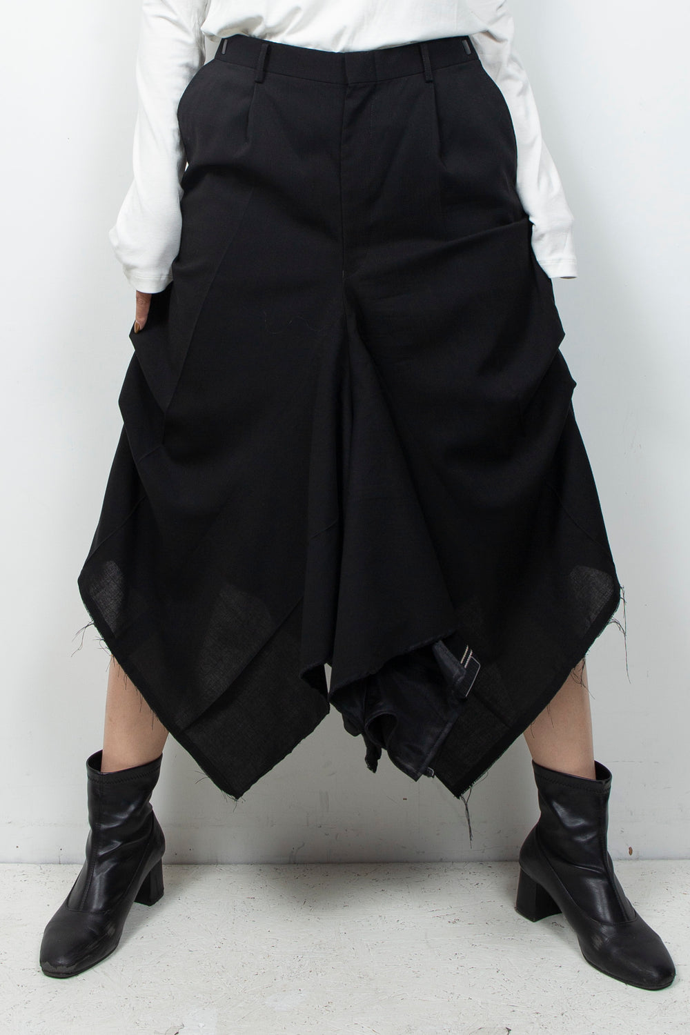WOOL DOUBLE FLARE SKIRT