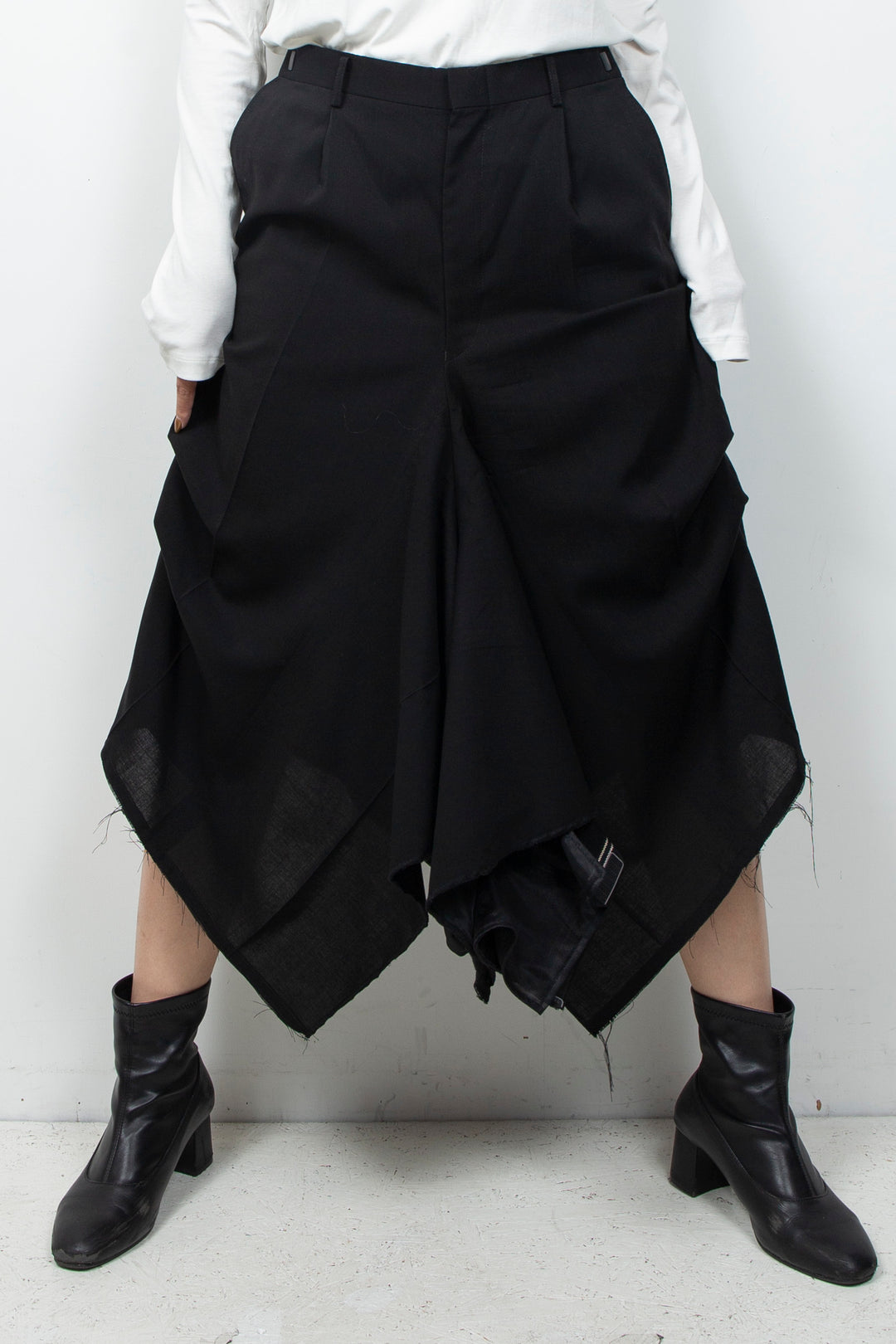 WOOL DOUBLE FLARE SKIRT