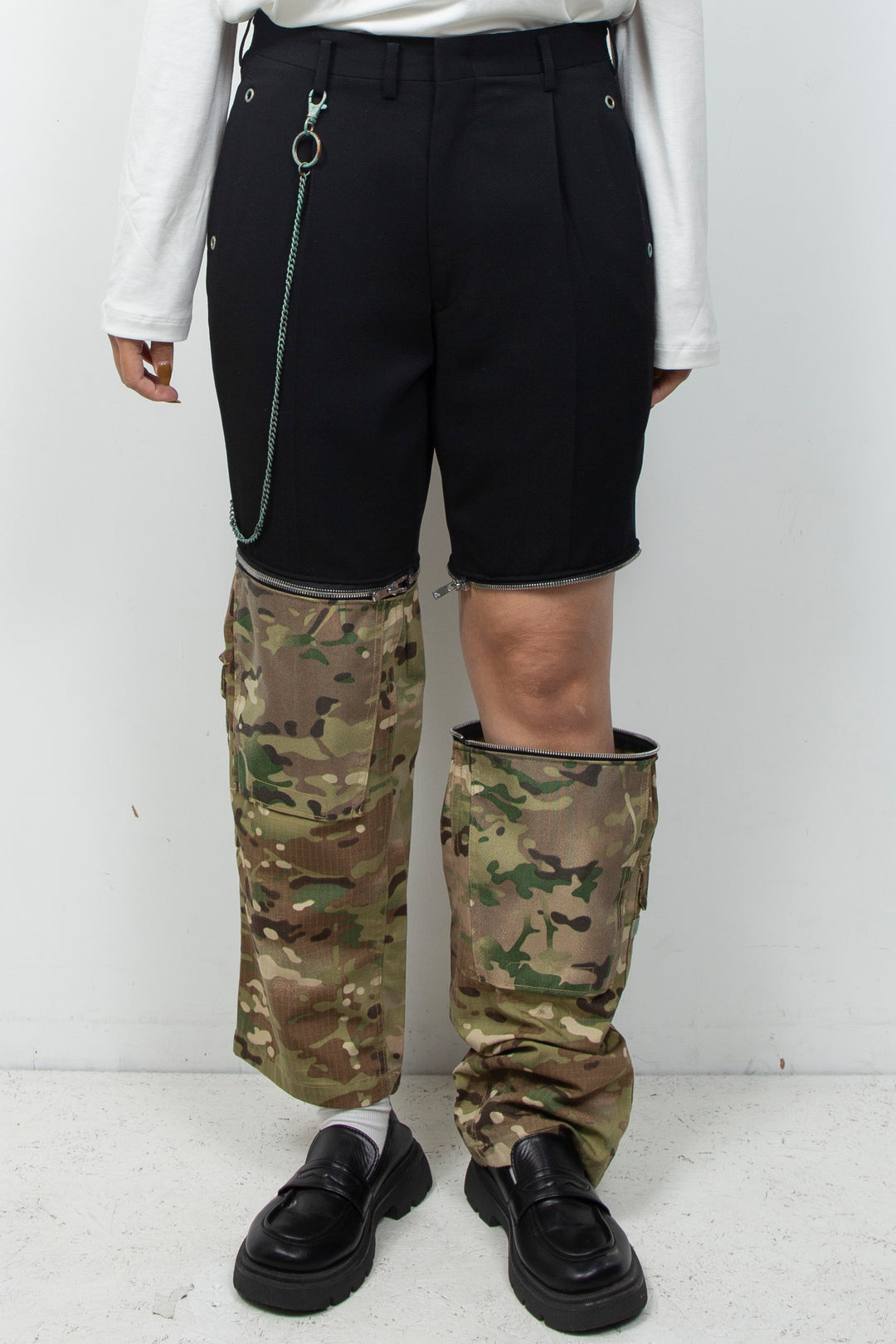 DOCKING ZIP CAMO PANTS