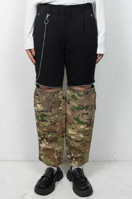 DOCKING ZIP CAMO PANTS