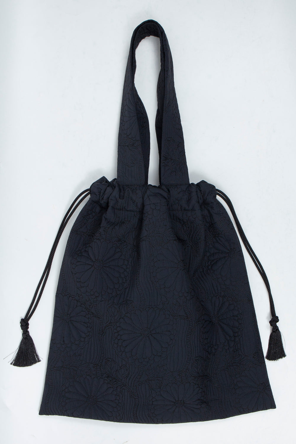 KIKU Quilted Tote Bag Black