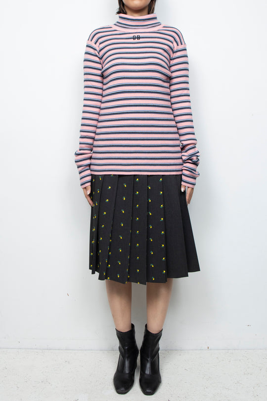 Multi border EVA knit pink