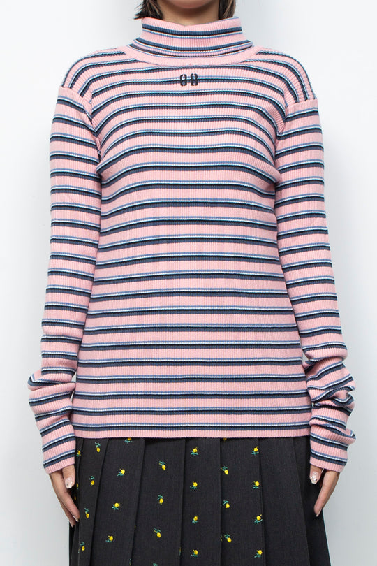 Multi border EVA knit pink