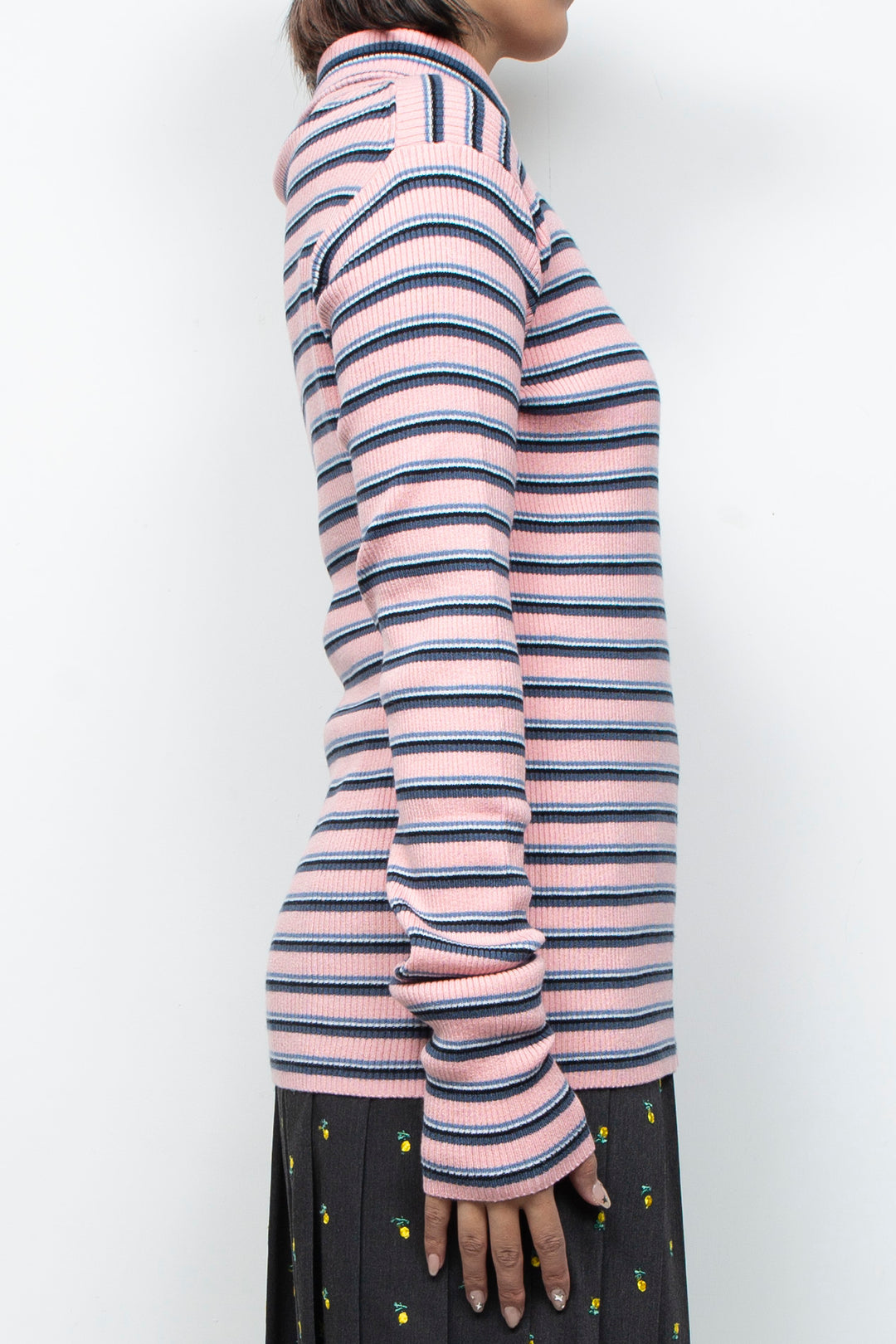 Multi border EVA knit pink