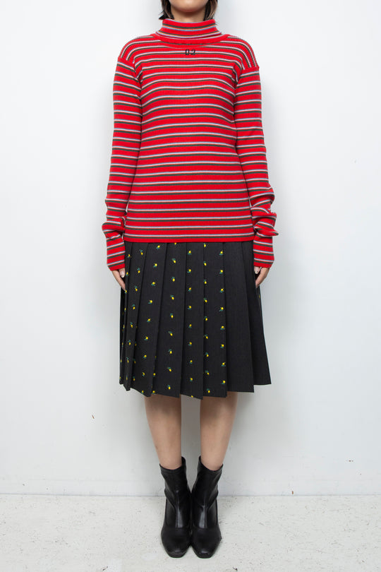 Multi border EVA knit red