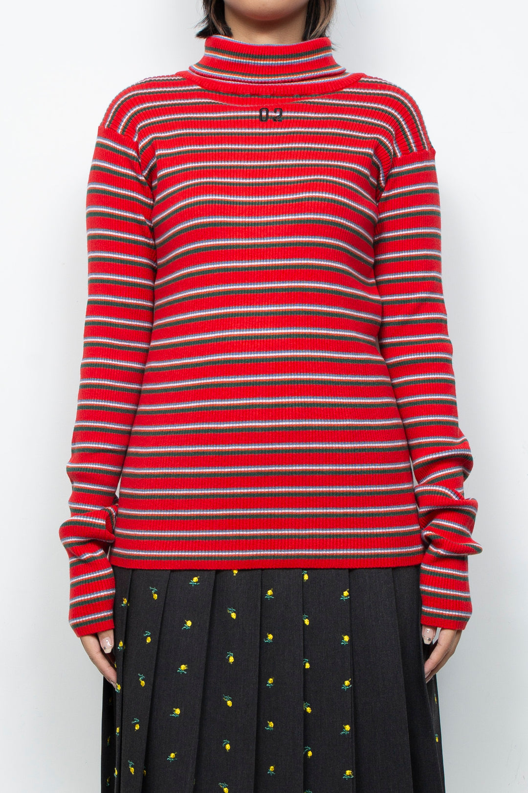 Multi border EVA knit red