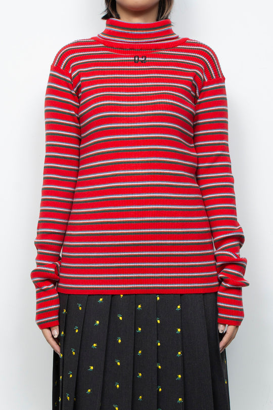 Multi border EVA knit red